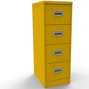Office Filing Cabinet Connect 4 Drawer Sunshine Yellow