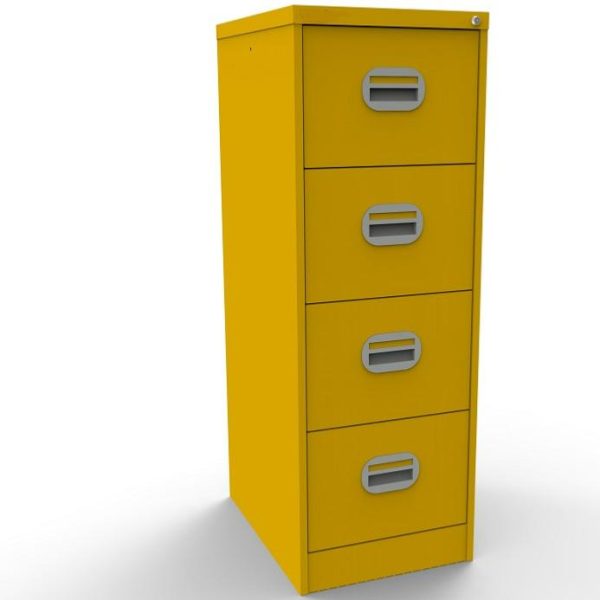 Office Filing Cabinet Connect 4 Drawer Sunshine Yellow