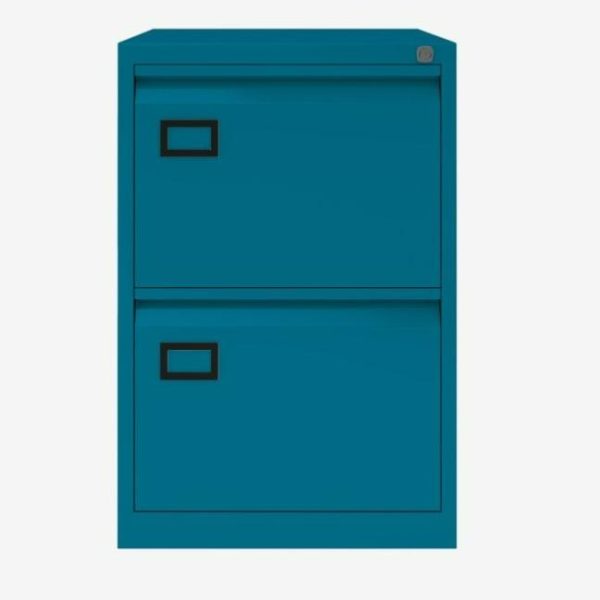 Office Filing Cabinet A Range 2 Drawer Azure