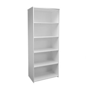 white office bookcase