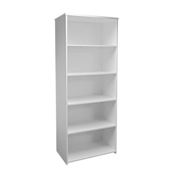 white office bookcase