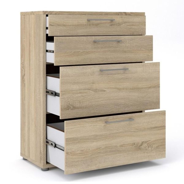 Alexis Office Storage Unit With 2 Drawers and 2 File Drawers Oak - Image 2