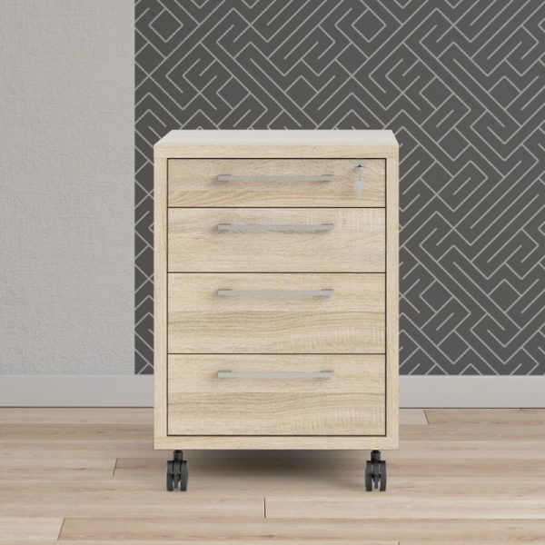 Alexis Office Desk Pedestal Oak - Image 3