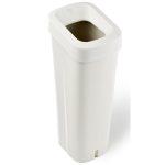white office recycling bin