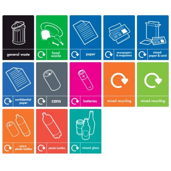 Food Waste Office Recycling Bin Echo Metal Body 80 litre With Lift Lid - Image 11