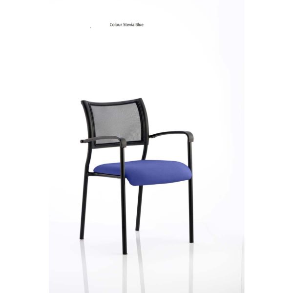 Mesh Chair Brighton Black Frame With Arms Choice of Colours - Image 4