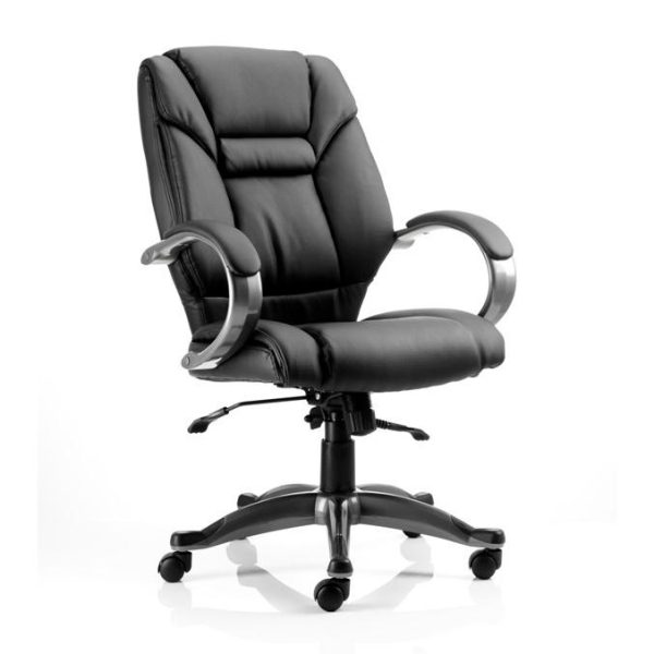 black leather office chair