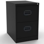 office filing cabinet black with 2 drawers