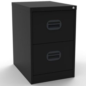 Office Filing Cabinet Connect 2 Drawer Black