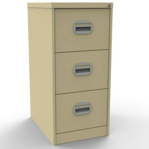 filing cabinet beige with 3 drawers