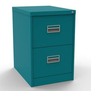 verdigris filing cabinet with 2 drawers
