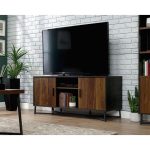 walnut and oak tv stand room shot