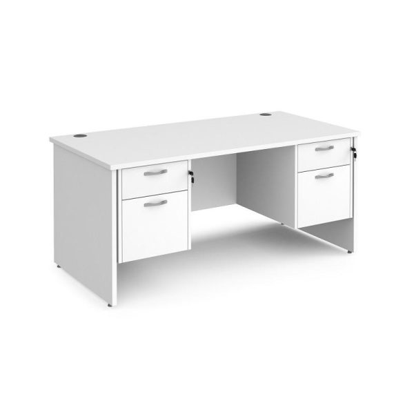 System Office Straight Desk Panel End With 2 x 2 Drawer Pedestal Work 25 - Image 7