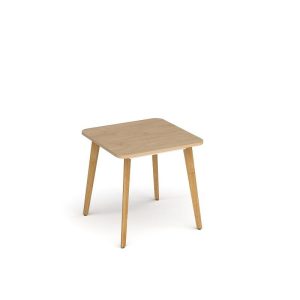 square work table light wood finish
