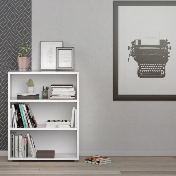 Alexis Office Bookcase White 2 Shelves - Image 2