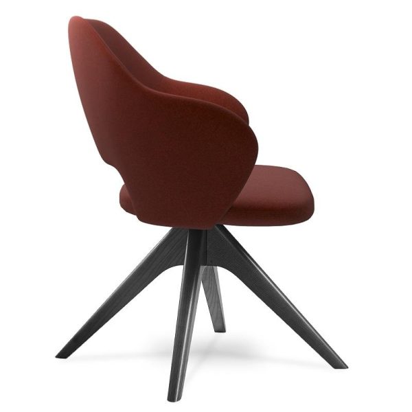 Jade Reception Chair Pyramid Black Oak Legs - Image 3