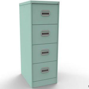 Office Filing Cabinet Connect 4 Drawer Peppermint Green