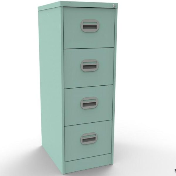 Office Filing Cabinet Connect 4 Drawer Peppermint Green