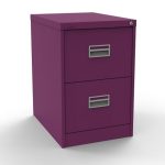traffic purple filing cabinet with 2 drawers
