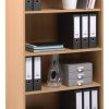 wooden bookcase with 3 shelves in beech finish