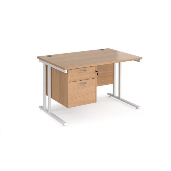 Office Straight Desk 1200 Cantilever Frame and  2 Drawer Pedestal Work 25 - Image 8