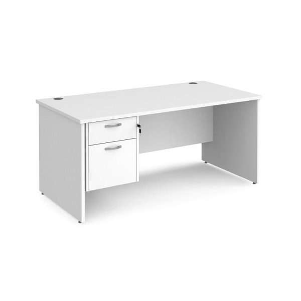 System Office Straight Desk Panel End With 2 Drawer Pedestal Work 25 - Image 7