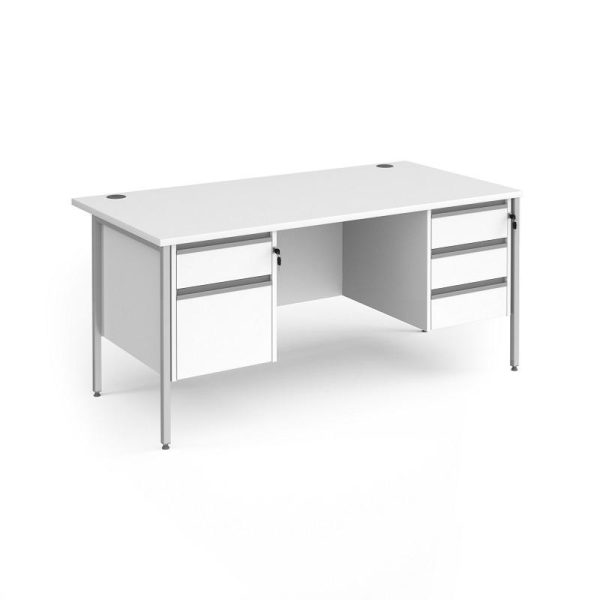 Straight Desk Maine 1600mm x 800mm H Frame With Two Drawer And Three Drawers - Image 2