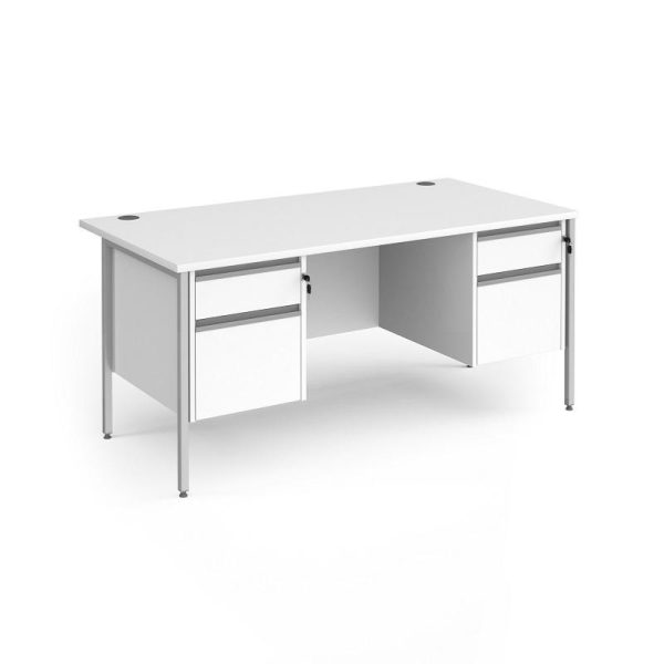Straight Desk Maine 1800mm x 800mm H Frame With 2 x Two Drawer Pedestals - Image 2