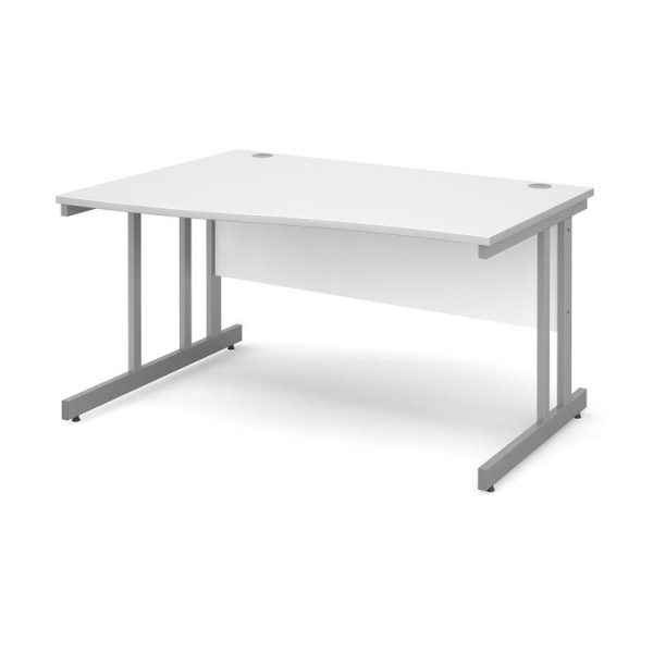 Office Desk Wave Spring 1400mm Left Hand Return - Image 8