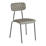 cafe chair vintage style silver