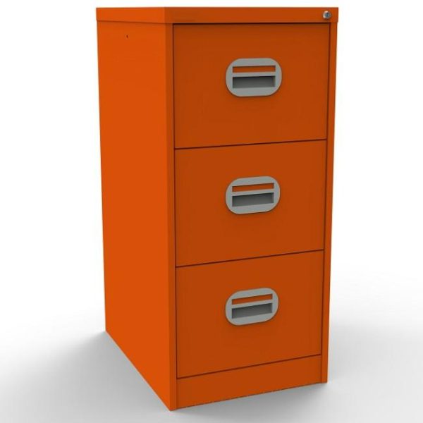 Office Filing Cabinet Connect 3 Drawer Sienna Orange