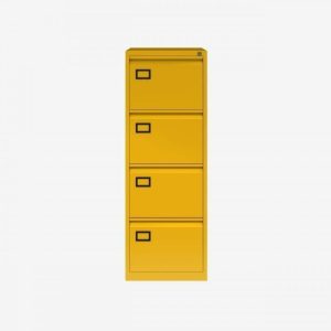 Office Filing Cabinet A Range 4 Drawer Yellow