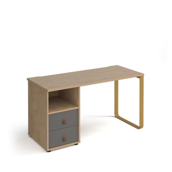 Home Office Desk Dubai 1400 With Pedestal With Drawers - Image 4