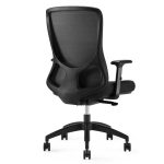 mesh back office chair black. back view