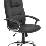 black leather office chair