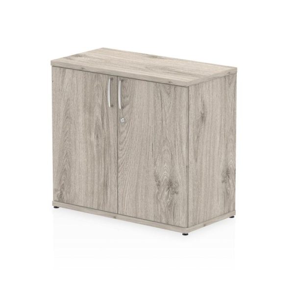 desk high office cupboard grey oak