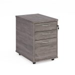 tall mobile desk pedestal grey oak