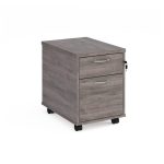 Mobile 2 drawer pedestal in grey oak