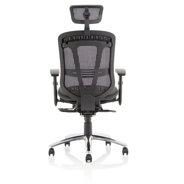 Mesh Back Operator Office Chair Move Black With Headrest - Image 6