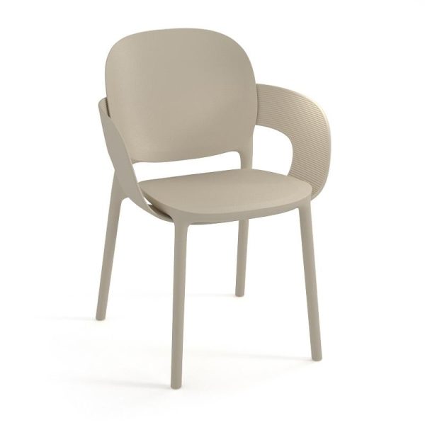 Florence Sustainable Chair With Arms Dove Grey