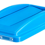 blue flap lid for office recycling bin
