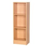 Wood office bookcase beech with 2 shelves