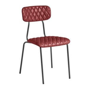 cafe chair vintage style red leather