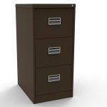 brown filing cabinets with 3 drawers