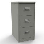 goose grey filing cabinet with 3 drawers