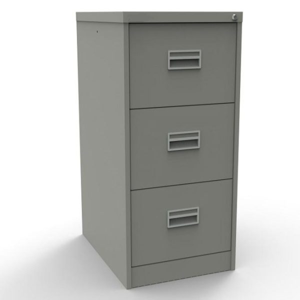 goose grey filing cabinet with 3 drawers