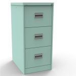 filing cabinet peppermint green with 3 drawers
