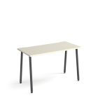 contemporary home office desks with white desk top and grey frame