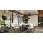 height adjustable meeting table in meeting room room set