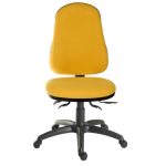 office chair with yellow fabric seat